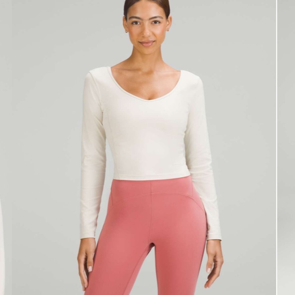 Lululemon align Women's Cream Long Sleeve Top